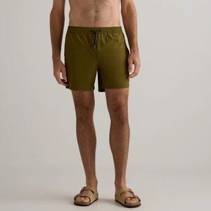 NWT QUINCE 7” Italian Swim Trunks Large Olive 5121